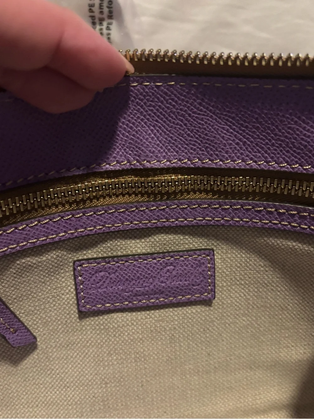 Dooney & Bourke Lavender Purple Pebbled Leather Crossbody - Picture 7 of 7